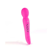 Zoe Twistty Rechargable Dual Vibrating Wand Hot Pink