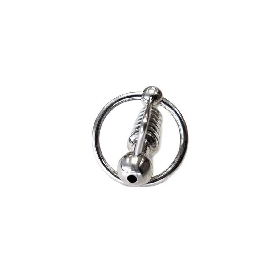 Stainless Steel Beaded Urethral Probe & Cock Ring