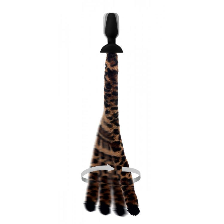 Tailz Waggerz Moving & Vibrating Leopard Tail Anal Plug