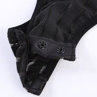 Black High Neck Long Sleeve Bodysuit